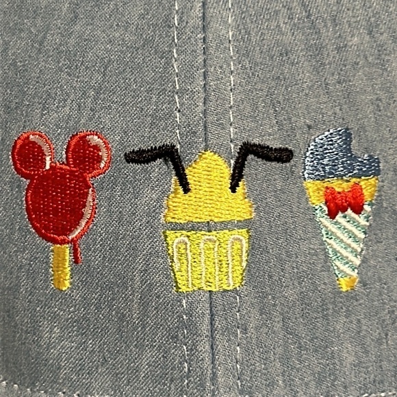 Disney Adjustable Ball Cap, NWT, Light Blue Denim, Embroidered, Light Weight - Picture 2 of 6